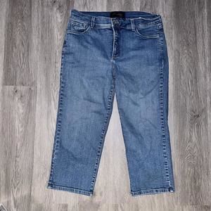 NYDJ Women's Straight Fit Denim Jeans Blue Size 12